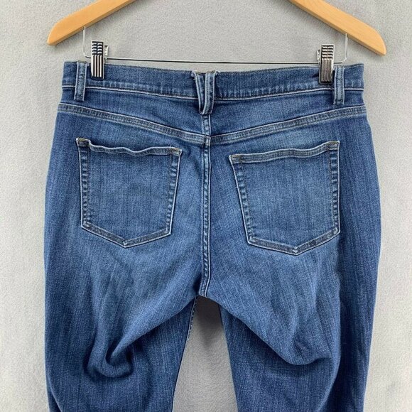 Duluth Trading Co Distressed Straight Leg Jeans Womens Size 8 Blue Denim 8x29 - Picture 5 of 12